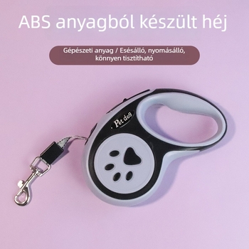 Kihúzható kutyalánc – PP anyag, állítható, egy érintéses fék