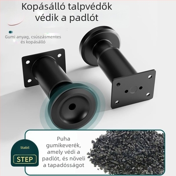 Állítható bútorlábak – rozsdamentes acél és hideg hengerelt acél; univerzális felhasználás; modern, minimalist stílus; bevonat sütőben égett