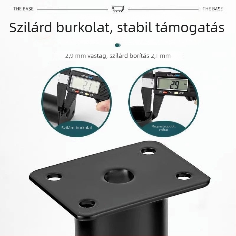 Állítható bútorlábak – rozsdamentes acél és hideg hengerelt acél; univerzális felhasználás; modern, minimalist stílus; bevonat sütőben égett