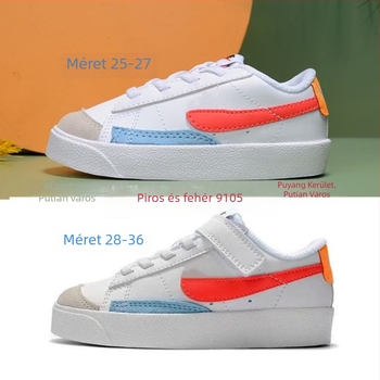 NK Trailblazer Graffiti Gyerekeknek Velcro Cipő - alacsony felső rész, bőr felsőrész, bőr talp, Velcro-zár, mindennapi sportcipő