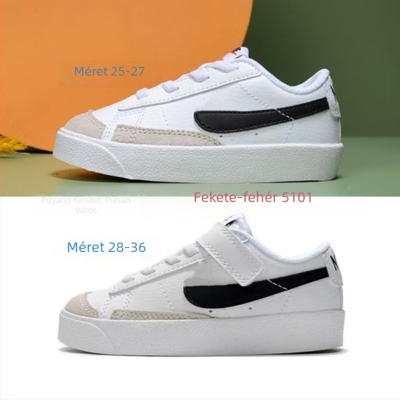 NK Trailblazer Graffiti Gyerekeknek Velcro Cipő - alacsony felső rész, bőr felsőrész, bőr talp, Velcro-zár, mindennapi sportcipő