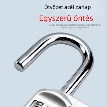 Acélból készült kombinációs zár szekrényekhez és táskákhoz