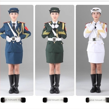 Iskolai zászlóőrség egyenruhája és ceremoniális dobos zenekari ruházat középiskolások számára