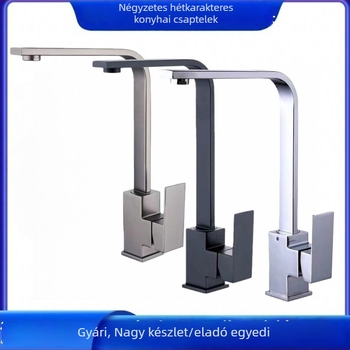 Konyhai mosogató csaptele, forgó keverő, rézötvözetből, kerámiás szeleptömörítő gyűrű, modell SM-S58158, szeleptömítés átmérője 30 mm, bemenet/kimenet 14 mm, egykaros felszerelés, működési hőmérséklet 1–90°C