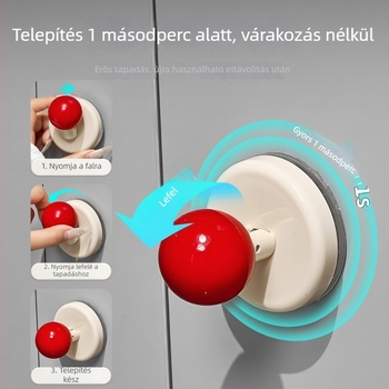 Szívófejes ajtónyél üvegcsúszóajtókhoz - fúrás nélküli, műanyag, modell Ajd2025234