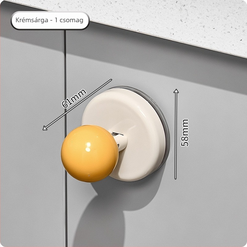 Szívófejes ajtónyél üvegcsúszóajtókhoz - fúrás nélküli, műanyag, modell Ajd2025234