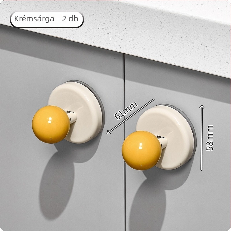 Szívófejes ajtónyél üvegcsúszóajtókhoz - fúrás nélküli, műanyag, modell Ajd2025234