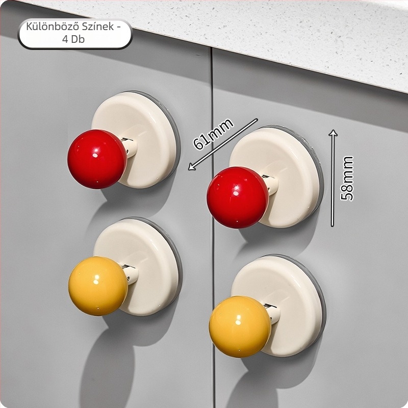 Szívófejes ajtónyél üvegcsúszóajtókhoz - fúrás nélküli, műanyag, modell Ajd2025234