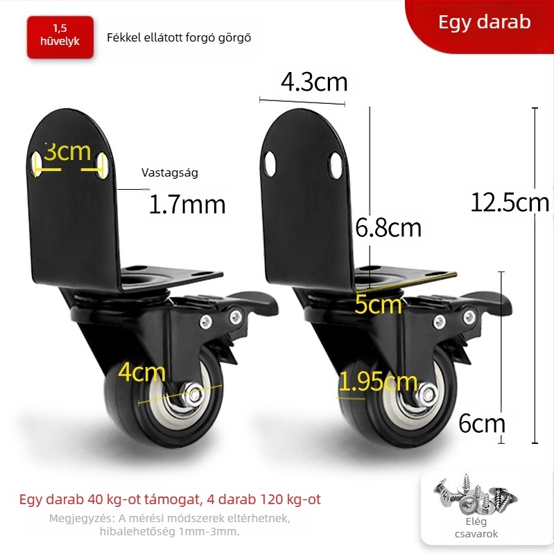 Ringing PU irányított kerék utazótáskához — kopásálló gumisor, kiegészítő poggyászhoz