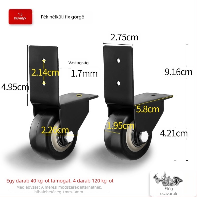 Ringing PU irányított kerék utazótáskához — kopásálló gumisor, kiegészítő poggyászhoz