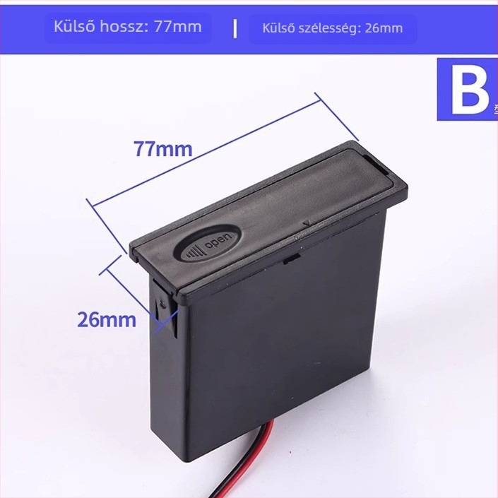 Akkumulátor-doboz széfhez – könnyű luxus stílus, környezetbarát anyagok, modell Battery Box, alkalmas széfekhez, záró rúd vastagsága 9 mm, rúdköz 9 mm