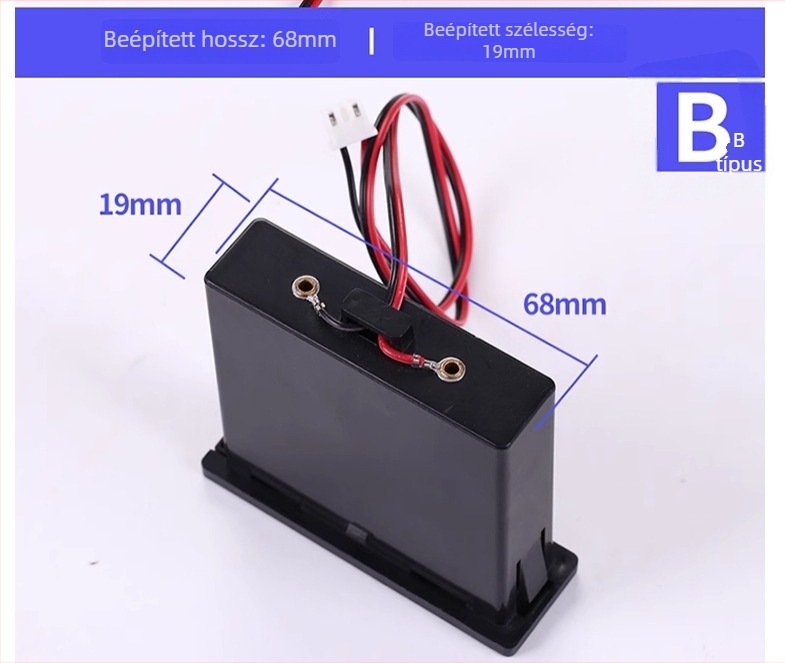 Akkumulátor-doboz széfhez – könnyű luxus stílus, környezetbarát anyagok, modell Battery Box, alkalmas széfekhez, záró rúd vastagsága 9 mm, rúdköz 9 mm