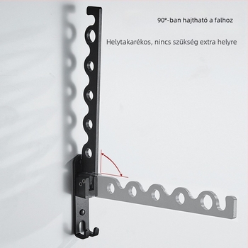 Falihoz szerelhető összecsukható ruhaszárító rúd – alumínium ötvözet, modern minimalist stílus, Márka LGC