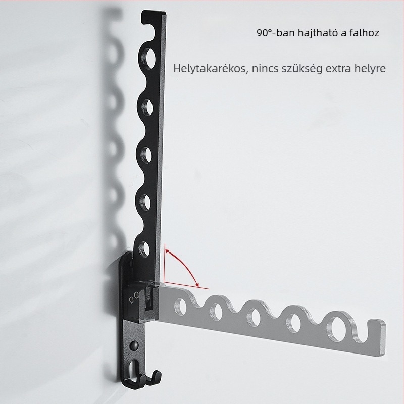 Falihoz szerelhető összecsukható ruhaszárító rúd – alumínium ötvözet, modern minimalist stílus, Márka LGC