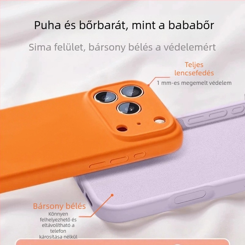 iPhone 17 Pro Max folyékony szilikon tok – teljes lefedés, ütésálló védelem, új dizájn