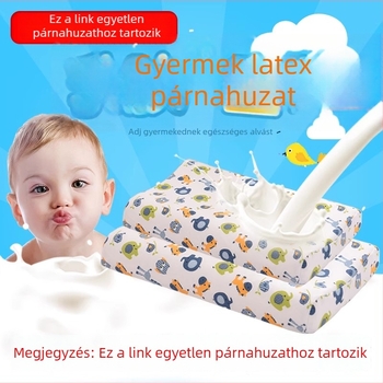 Gyerekeknek készült latex párna pamut kötött huzattal, 30x50 cm