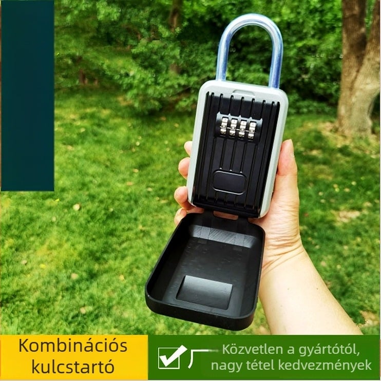 Kulcstartó doboz számzáras, BH006, cinkötvözet, függő fémdoboz kulcsokhoz, otthonra/irodába/raktárba használatra