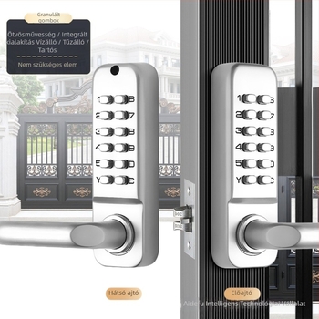 Digitális jelszavas zár ajtókhoz, cink ötvözet, modell 208AS, Aidefu márka, alkalmas kilincses zárakhoz és belső ajtókhoz