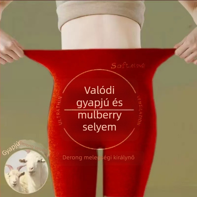 Női thermál leggings fleece bélés, magas derekú, vastag anyag, rugalmas, szűk fazon