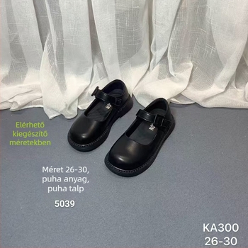 Gyerekeknek iskolai cipő, brit stílus, felsőrész mikrofibra bőrből, Velcro-zár, PU talpbetét, TPR talp