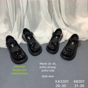 Gyerekeknek iskolai cipő, brit stílus, felsőrész mikrofibra bőrből, Velcro-zár, PU talpbetét, TPR talp