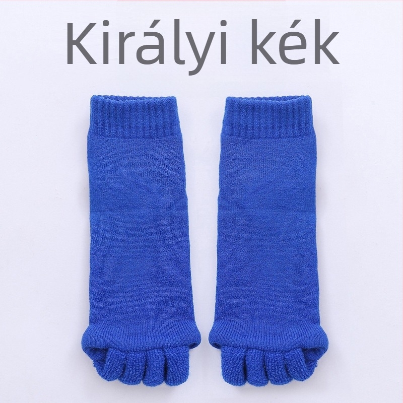 Jóga ötujjú zoknik, csúszásmentes, középmagas, akril rost, uniszex