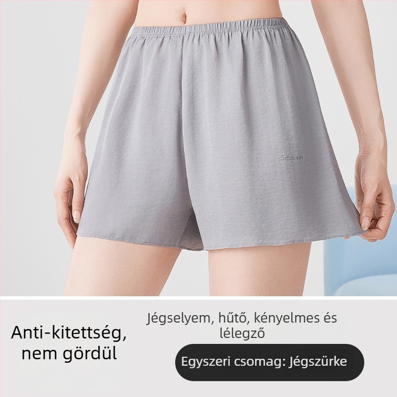 Női biztonsági nadrág, 3/4 hossz, légáteresztő vékony poliészter, laza szabás, 95% poliészter