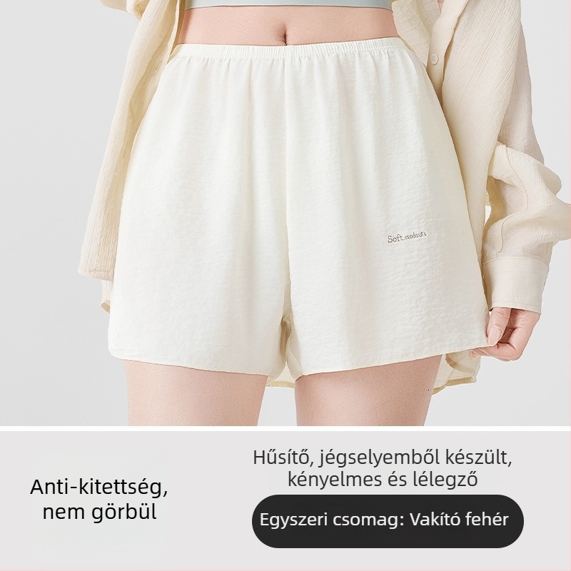 Női biztonsági nadrág, 3/4 hossz, légáteresztő vékony poliészter, laza szabás, 95% poliészter