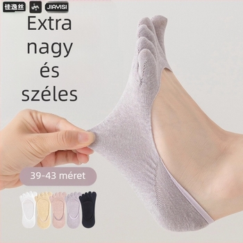 Női ötujjas láthatatlan zokni, nyári vékony, alacsony nyílás, különálló ujjak, lélegző, antibakteriális, szagtalanító, izzadságot felszívó, csúszásmentes