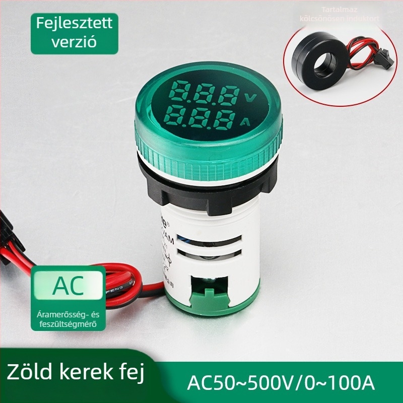 LED digitális kijelzős áram- és feszültségmérő, kettős kijelzés