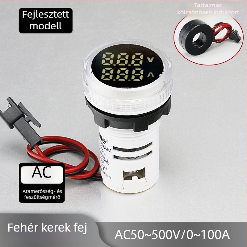 LED digitális kijelzős áram- és feszültségmérő, kettős kijelzés