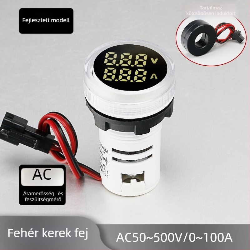 LED digitális kijelzős áram- és feszültségmérő, kettős kijelzés
