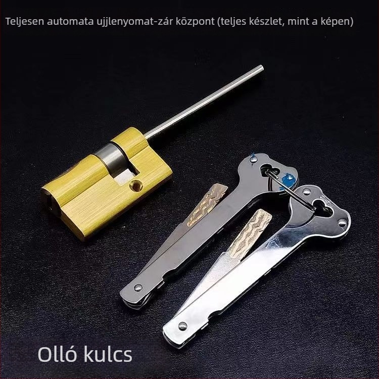 Automatikus ujjlenyomat-zár cilinder belső ajtókhoz – réz anyag, modern, minimalist stílus, testreszabás elérhető, licencelt magáncímke
