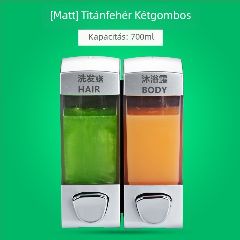 Kétfejes folyadékadagoló kézi nyomású működéssel | ABS anyag, modern minimalista design, Márka Yihui