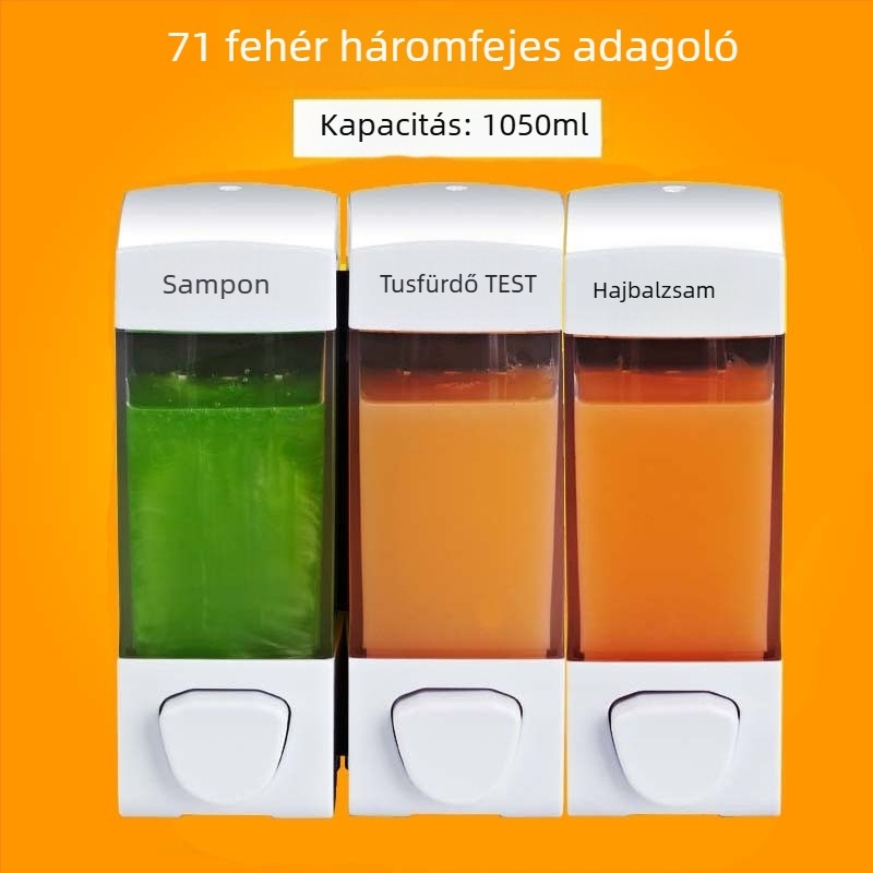 Kétfejes folyadékadagoló kézi nyomású működéssel | ABS anyag, modern minimalista design, Márka Yihui