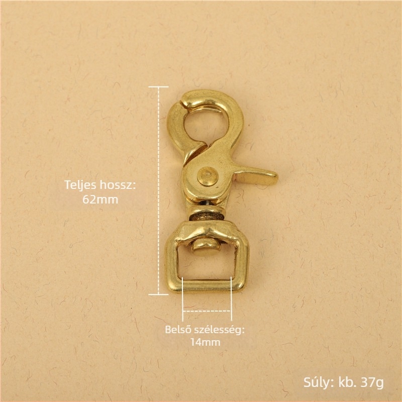 Réz bőrönd hardver BLX-004: sorozat BLX, márka Smooth Xing, dog buckle, négylemezes láncfog, lobster clasp, kézzel készített bőrönd-kiegészítők