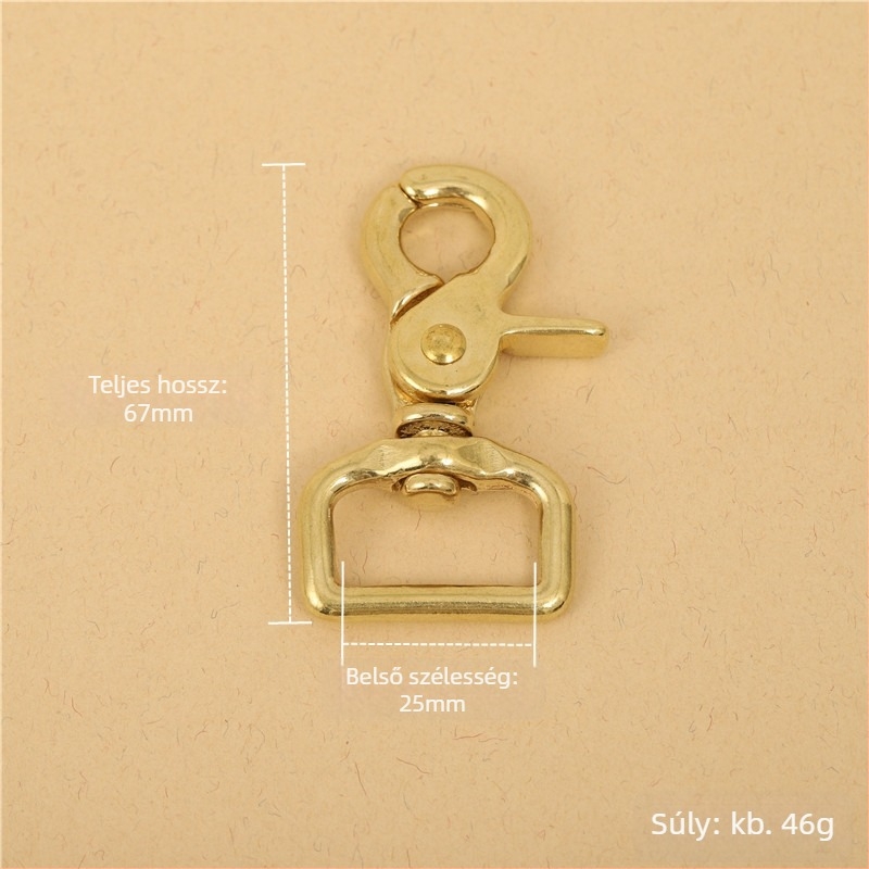 Réz bőrönd hardver BLX-004: sorozat BLX, márka Smooth Xing, dog buckle, négylemezes láncfog, lobster clasp, kézzel készített bőrönd-kiegészítők