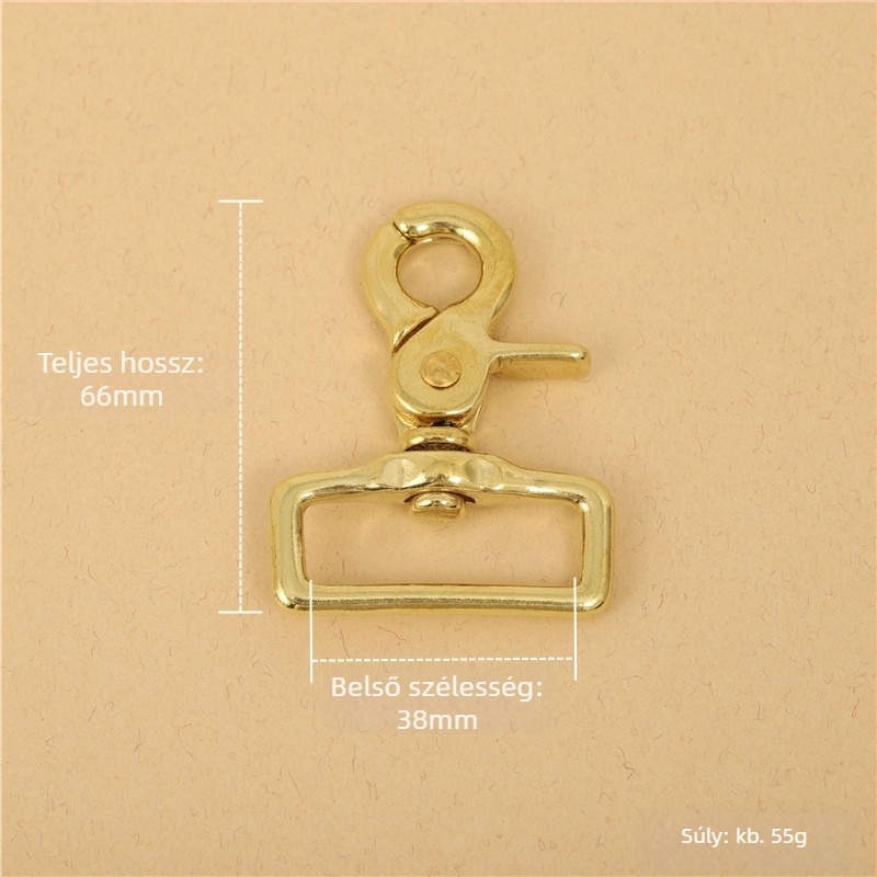 Réz bőrönd hardver BLX-004: sorozat BLX, márka Smooth Xing, dog buckle, négylemezes láncfog, lobster clasp, kézzel készített bőrönd-kiegészítők