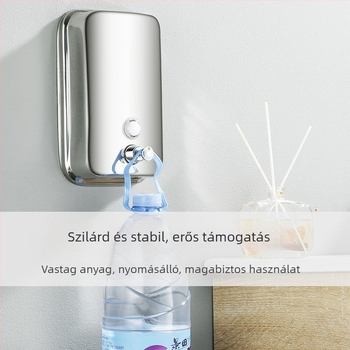 304 rozsdamentes acél szappanadagoló, falra szerelhető, kézi nyomásos működés, 200 g, Youtuo