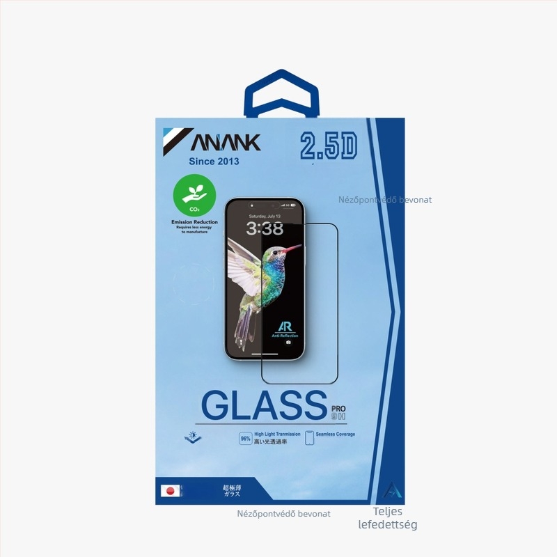 Anank 360° magánéletvédelmi kijelzővédő iPhone 17 Pro – edzett üveg, elülső fólia, anti-peeping, teljes kijelző lefedés, matt felület
