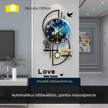 Mestida fali óra – nordic stílus, mutató kijelző, sweep mozgású, akril tok, akril számlap, elemmel működik