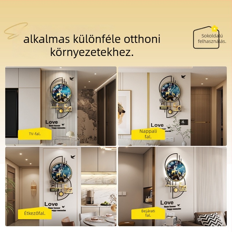 Mestida fali óra – nordic stílus, mutató kijelző, sweep mozgású, akril tok, akril számlap, elemmel működik