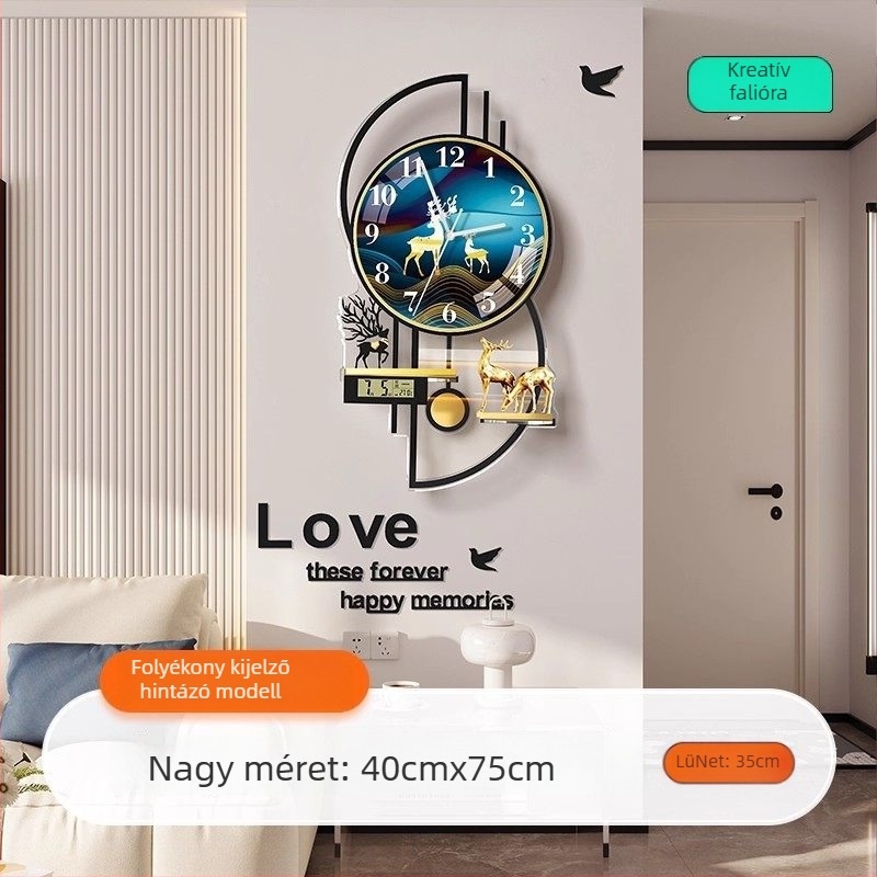Mestida fali óra – nordic stílus, mutató kijelző, sweep mozgású, akril tok, akril számlap, elemmel működik