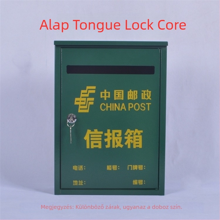 Vasból készült, függő postaláda kültéri használatra; esőálló dizájn; levelek, újságok, javaslatok és jelentések tárolására. Anyag: hideg-hengerelt acéllemez; Folyamat: szitanyomás; félautomata és részben manuális; Márka: Other; Licencelt magáncímke: dongxu