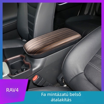 Faanyag textúrájú belső dekorációs készlet Toyota RAV4 Rongfang/Weilanda – burkolat a váltókar körül, díszítés a középkonzol légáramnyílásain és a kormánykeréken