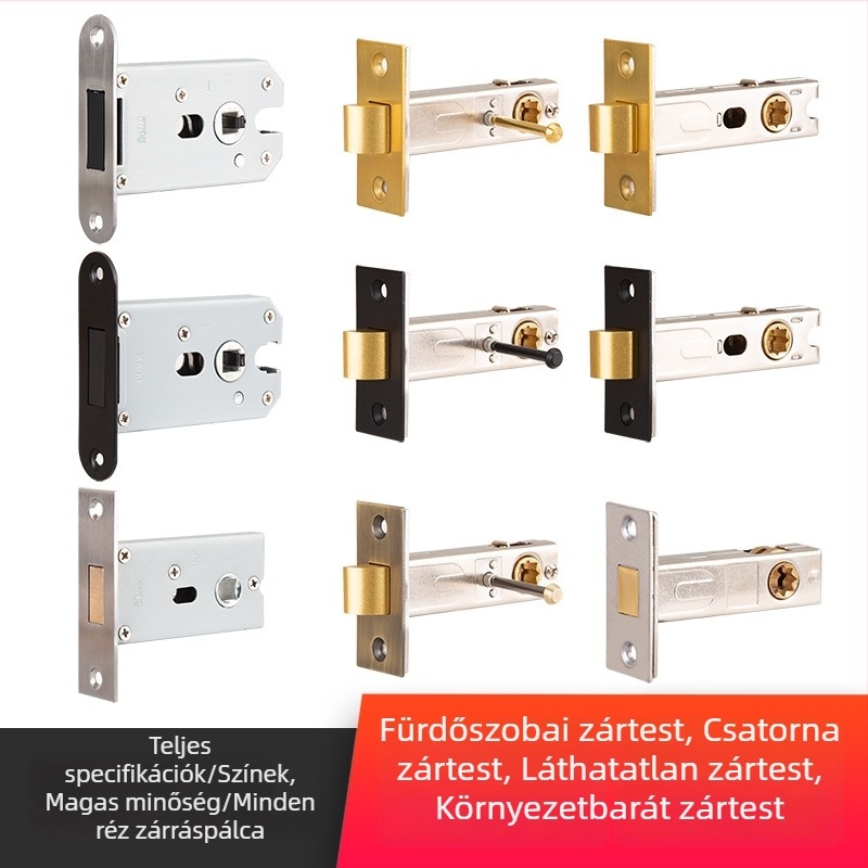 Meihong zártest fürdőszobához – réz és 201 rozsdamentes acél, modellek: fürdőszoba, folyosó, láthatatlan, tömeg 0,3 kg