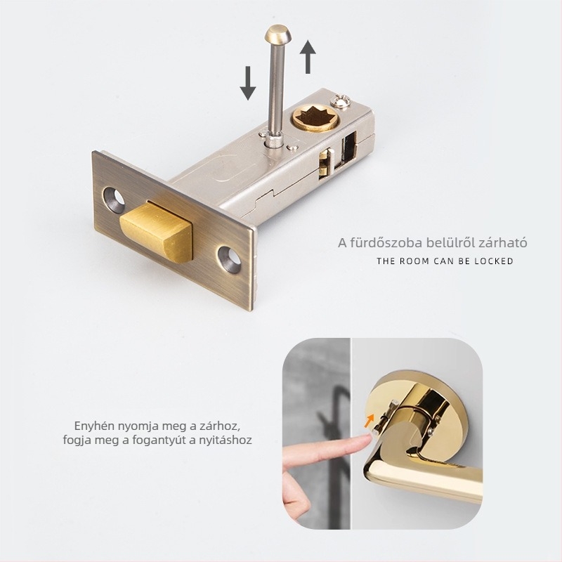 Meihong zártest fürdőszobához – réz és 201 rozsdamentes acél, modellek: fürdőszoba, folyosó, láthatatlan, tömeg 0,3 kg