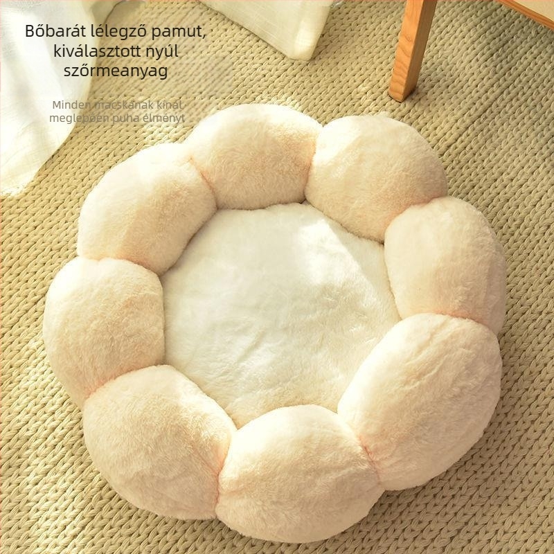 Textilből készült macskafészek – Négy évszakos melegség, vastag, rajzolt dizájn. Anyag: Szövet; Cél: Macska; Kategória: Macskafészek