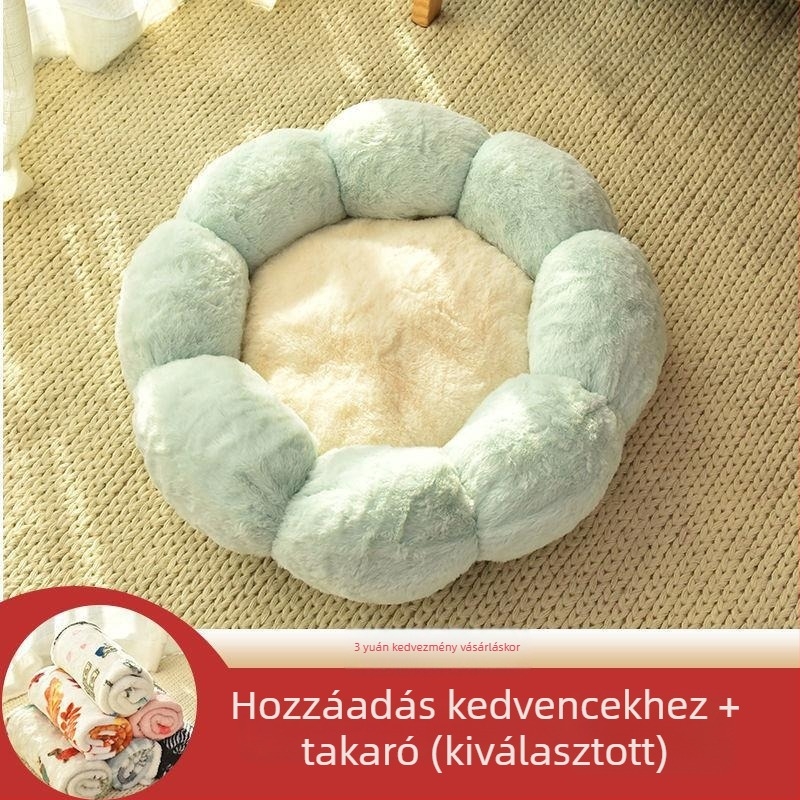 Textilből készült macskafészek – Négy évszakos melegség, vastag, rajzolt dizájn. Anyag: Szövet; Cél: Macska; Kategória: Macskafészek