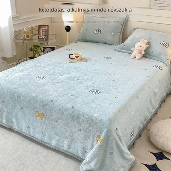 Korall- és tejfleece pléd, négy évszakos, egyszerű modern stílus, 300 g alatt